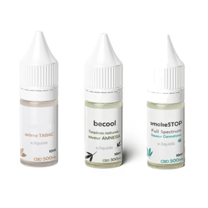 Pack E-liquides (Amesia, Tabac, Cannatonic)